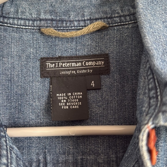 Vintage cotton J Petersen belted denim dress - Picture 4 of 6